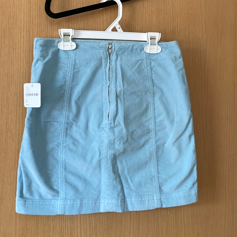 Brand New Light Blue Corduroy Skirt